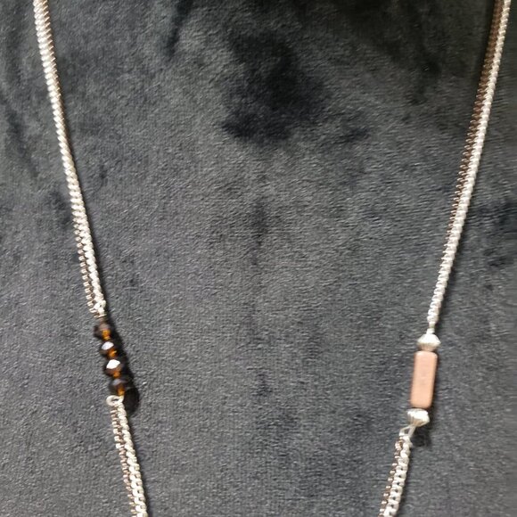 Bohemian Tribal Tassel Beaded Chain Pendant Necklace Punk with Lobster Clasp - Picture 3 of 7